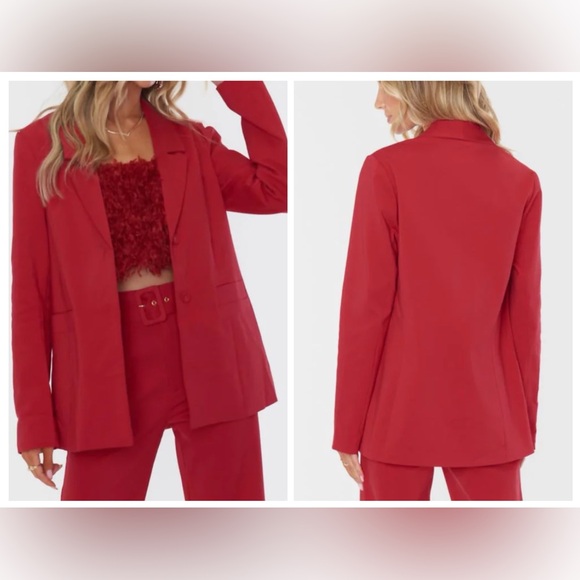 NWT Show Me Your Mumu Red Major Blazer SIze XS - Picture 2 of 10